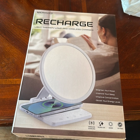 Merkury Innovations Other - COPY - Recharge Light treatment Lamp and Wireless Charger new in box